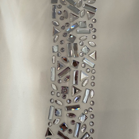 Fashion Nova White Pantsuit w/ Silver (crushed mirror look) XL - Picture 12 of 14